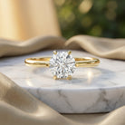 1 Carat Lab Grown Diamond Solitaire Engagement Ring with IGI Certificate Lab - ( E-VS1 ) - Rosec Jewels