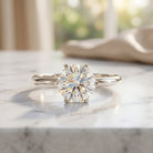 IGI Certified Lab Grown Diamond 2 CT Engagement Ring for Women Lab - ( E-VS1 ) - Rosec Jewels