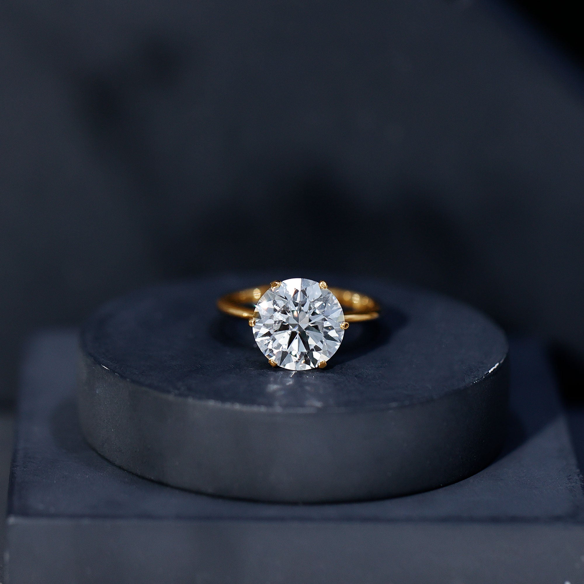 3 Carat IGI Certified Lab Grown Diamond Round Engagement Ring Lab - ( E-VS1 ) - Rosec Jewels