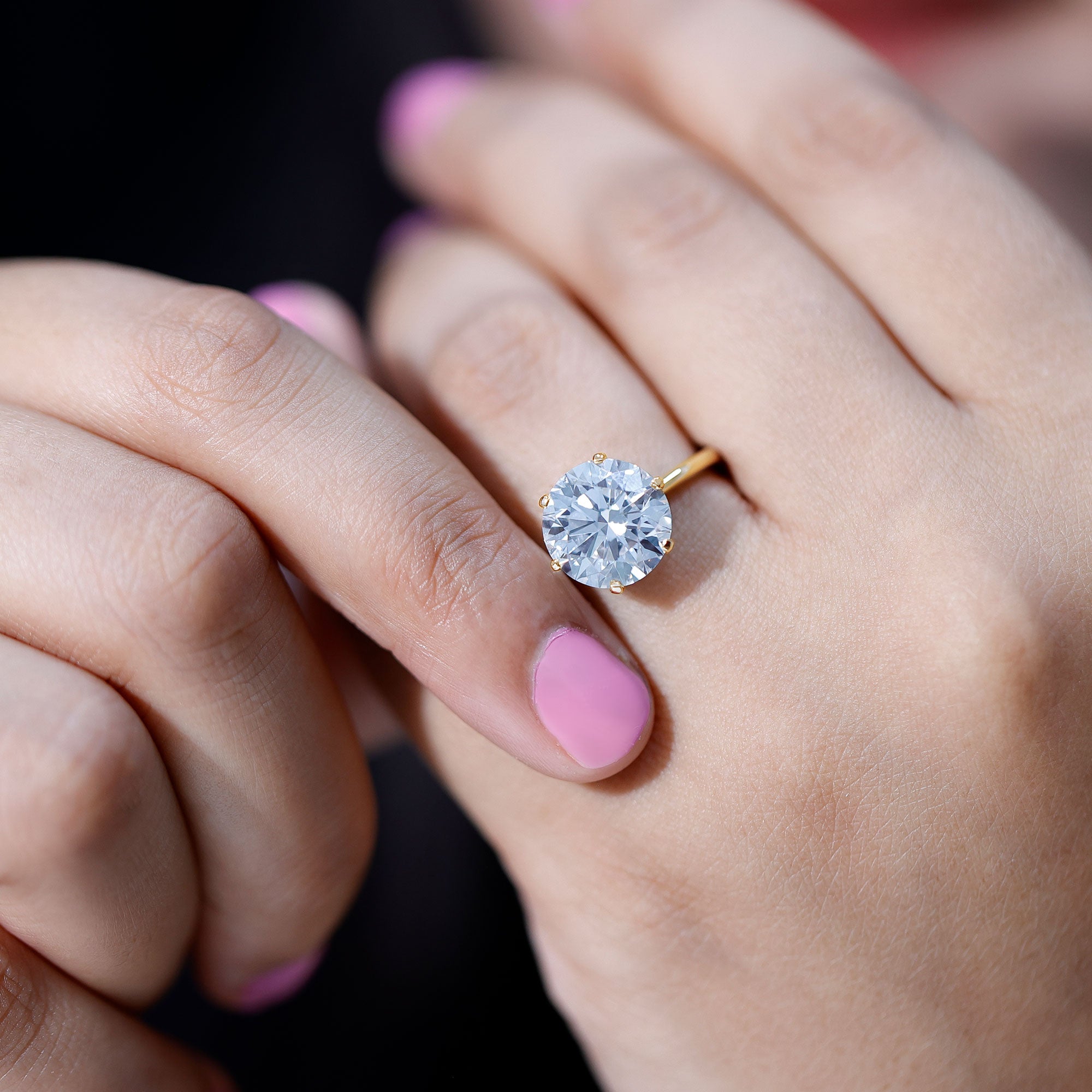 3 Carat IGI Certified Lab Grown Diamond Round Engagement Ring Lab - ( E-VS1 ) - Rosec Jewels