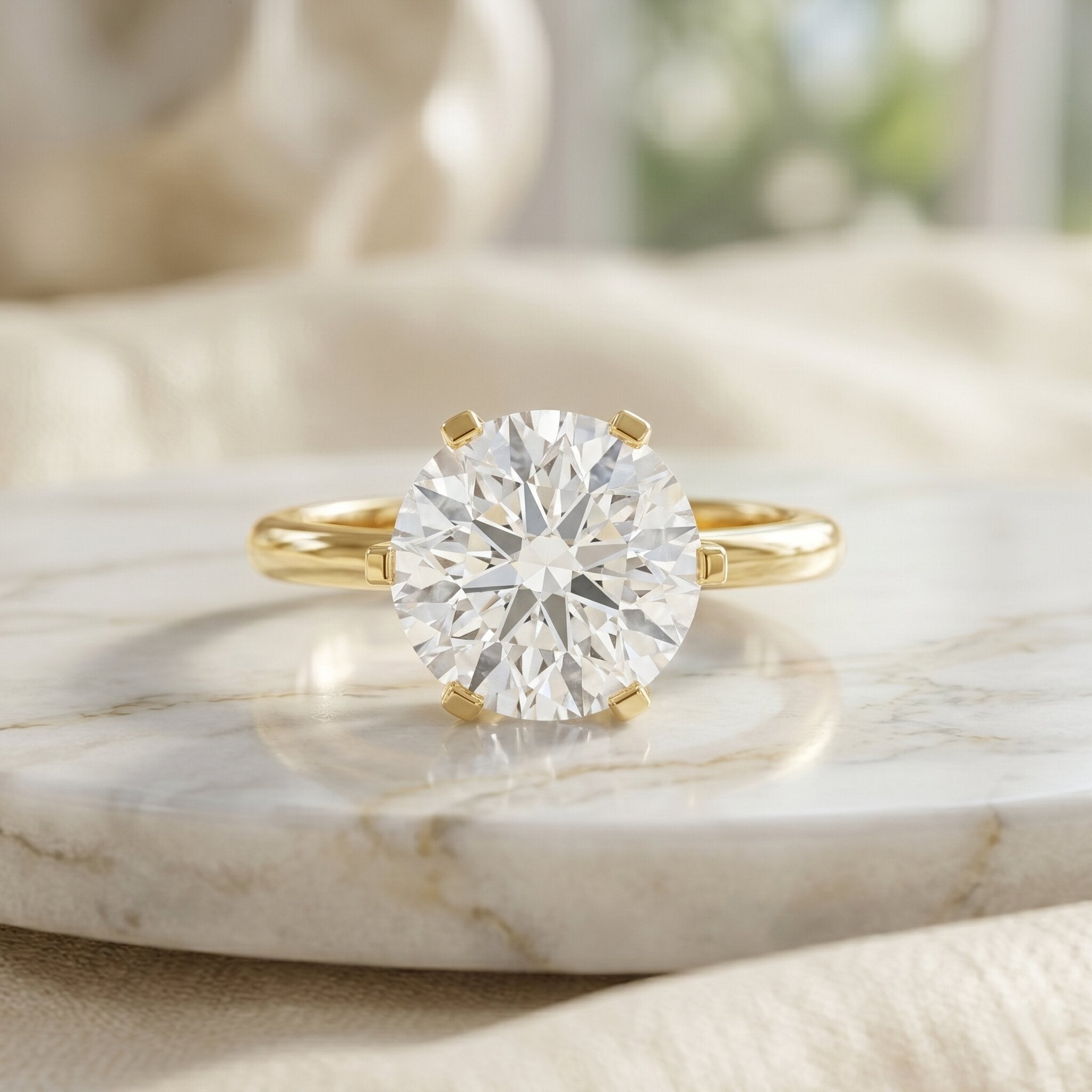 IGI Certified 5 Carat Lab Grown Diamond Solitaire Engagement Ring Lab - ( E-VS1 ) - Rosec Jewels