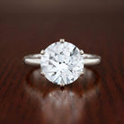 4 Carat Lab Created Diamond Solitaire Engagement Ring with IGI Certificate Lab - ( E-VS1 ) - Rosec Jewels