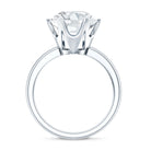Rosec Jewels-4 Carat Lab Created Diamond Solitaire Engagement Ring with IGI Certificate