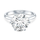 Rosec Jewels-4 Carat Lab Created Diamond Solitaire Engagement Ring with IGI Certificate