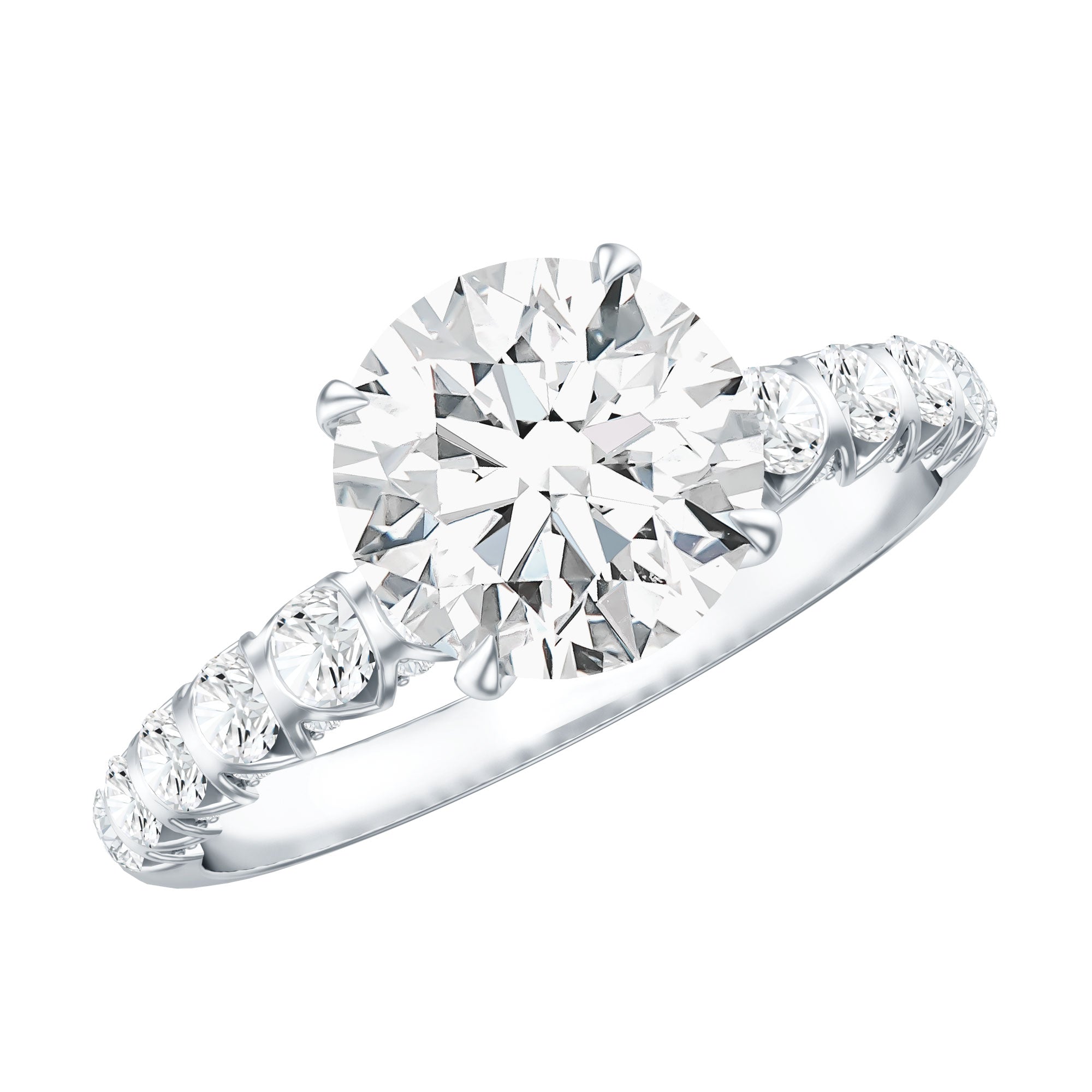 Rosec Jewels-2 Carat Lab Grown Diamond Round Engagement Ring with IGI Certificate