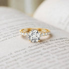 2 Carat Lab Grown Diamond Round Engagement Ring with IGI Certificate Lab - ( E-VS1 ) - Rosec Jewels