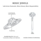 IGI Certified 1 Carat Lab Grown Diamond Halo Engagement Ring for Women Lab - ( E-VS1 ) - Rosec Jewels