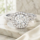 IGI Certified 2 Carat Round Lab Grown Diamond Statement Engagement Ring Lab - ( E-VS1 ) - Rosec Jewels
