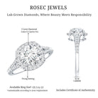 3 Carat Lab Grown Diamond Split Shank Engagement Ring with IGI Certificate Lab - ( E-VS1 ) - Rosec Jewels