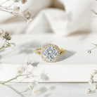 3 Carat Lab Grown Diamond Split Shank Engagement Ring with IGI Certificate Lab - ( E-VS1 ) - Rosec Jewels