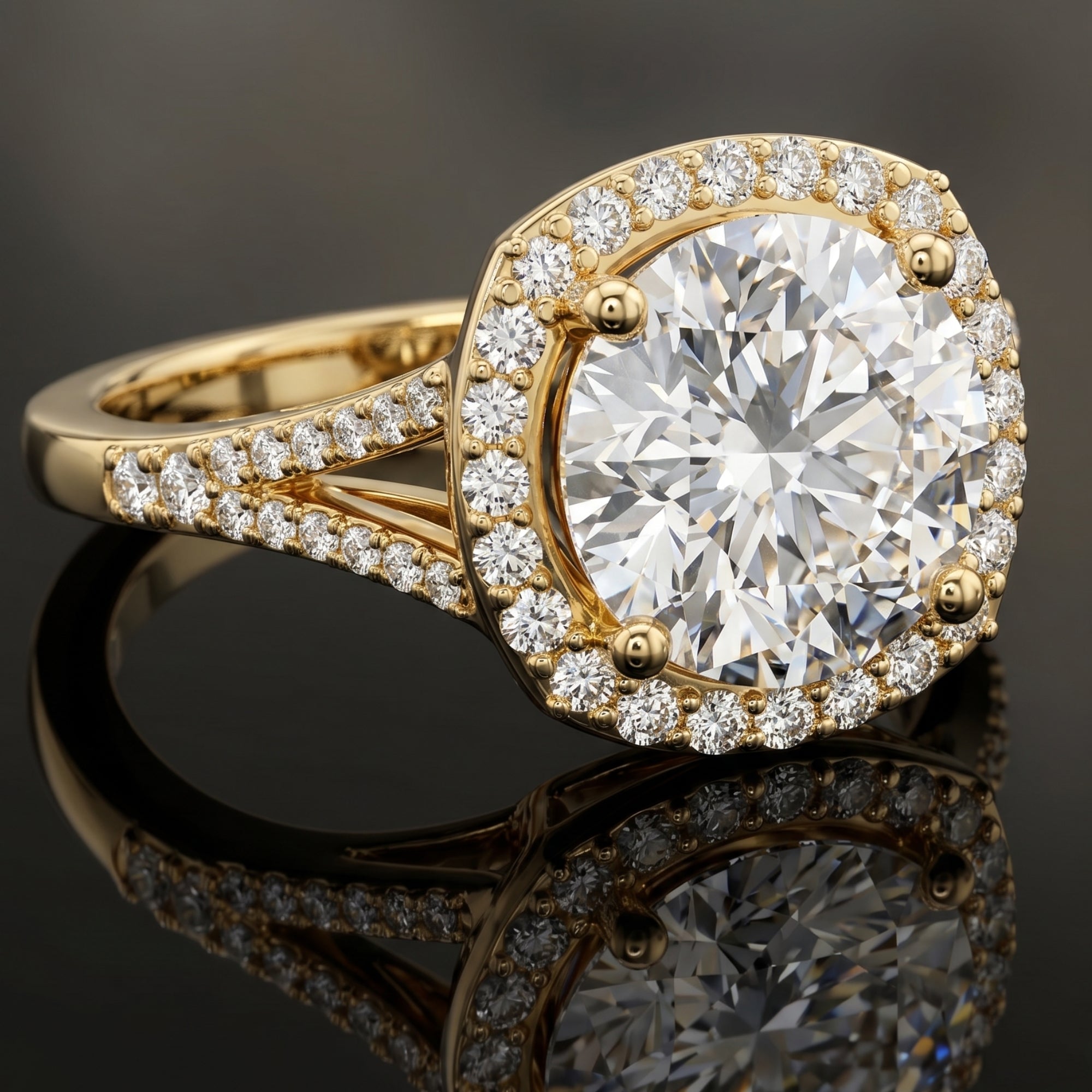 5 Carat Lab Grown Big Diamond Engagement Ring with IGI Certificate Lab - ( E-VS1 ) - Rosec Jewels