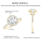 Rosec Jewels-3 Carat IGI Certified Lab Grown Diamond Engagement Ring