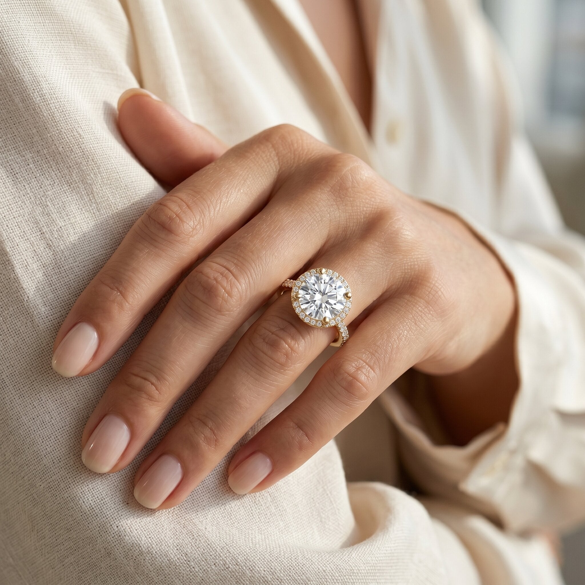 4 Carat Lab Grown Diamond Cocktail Engagement Ring with IGI Certificate Lab - ( E-VS1 ) - Rosec Jewels