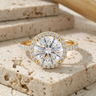 5 Carat Round Lab Grown Diamond Engagement Ring with IGI Certified Lab - ( E-VS1 ) - Rosec Jewels