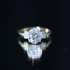 3 Carat Lab Grown Diamond Round Engagement Ring with Certificate Lab - ( EF-VS ) - Rosec Jewels