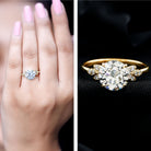 3 Carat Lab Grown Diamond Round Engagement Ring with Certificate Lab - ( EF-VS ) - Rosec Jewels