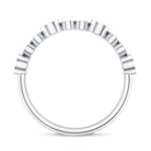 Bezel Set Lab Created Diamond Half Eternity Ring Lab - ( EF-VS ) - Rosec Jewels