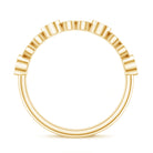Bezel Set Lab Created Diamond Half Eternity Ring Lab - ( EF-VS ) - Rosec Jewels