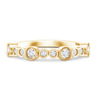Bezel Set Lab Created Diamond Half Eternity Ring Lab - ( EF-VS ) - Rosec Jewels