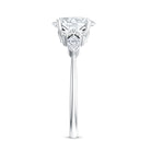 2 Carat Lab Grown Diamond Oval Engagement Ring with Trio Lab - ( EF-VS ) - Rosec Jewels