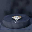 IGI Certified 2 Carat Lab Grown Diamond Oval Engagement Ring with Trio Lab - ( E-VS1 ) - Rosec Jewels