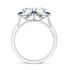 3 Carat Asscher Cut Moissanite Statement Engagement Ring D-VS1 - Rosec Jewels