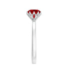 Certified 1.3 Carat Lab Grown Ruby Engagement Ring in Lotus Basket Setting AAAA - Rosec Jewels
