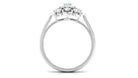 Certified Natural Diamond Flower Engagement Ring Natural - ( HI-SI ) - Rosec Jewels