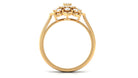 Certified Natural Diamond Flower Engagement Ring Natural - ( HI-SI ) - Rosec Jewels