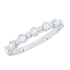 Real Diamond Stackable Eternity Ring with Beaded Details Natural - ( HI-SI ) - Rosec Jewels