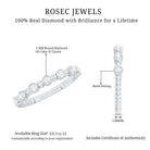 Real Diamond Stackable Eternity Ring with Beaded Details Natural - ( HI-SI ) - Rosec Jewels