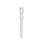 Real Diamond Stackable Eternity Ring with Beaded Details Natural - ( HI-SI ) - Rosec Jewels