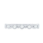 Real Diamond Stackable Eternity Ring with Beaded Details Natural - ( HI-SI ) - Rosec Jewels