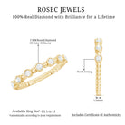 Real Diamond Stackable Eternity Ring with Beaded Details Natural - ( HI-SI ) - Rosec Jewels