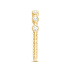 Real Diamond Stackable Eternity Ring with Beaded Details Natural - ( HI-SI ) - Rosec Jewels