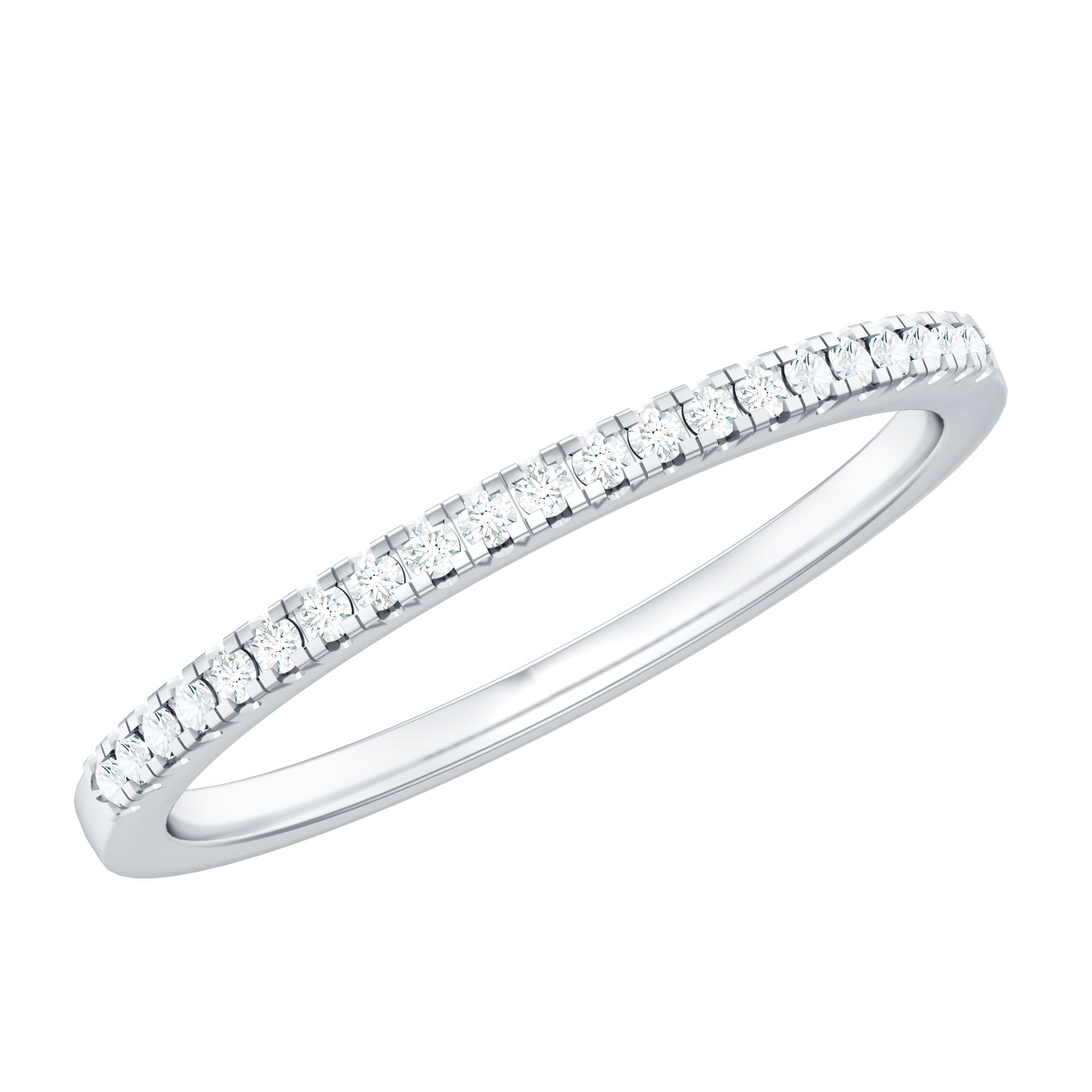 Natural Diamond Minimal Stackable Band Ring