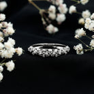 Certified Diamond Filigree Wedding Band for Women Natural - ( HI-SI ) - Rosec Jewels