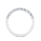 Real Diamond Hexagon Half Eternity Ring for Women Natural - ( HI-SI ) - Rosec Jewels