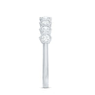 Real Diamond Hexagon Half Eternity Ring for Women Natural - ( HI-SI ) - Rosec Jewels
