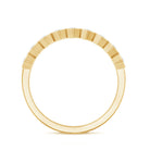 Real Diamond Hexagon Half Eternity Ring for Women Natural - ( HI-SI ) - Rosec Jewels