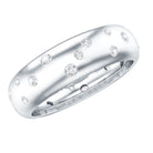 Scatter Moissanite Wedding Wide Band Ring D-VS1 - Rosec Jewels