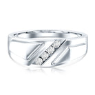 Lab Grown Diamond Mens Wide Wedding Band Lab - ( EF-VS ) - Rosec Jewels