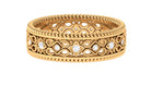Vintage Looking Natural Diamond Wedding Band Natural - ( HI-SI ) - Rosec Jewels