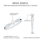 Diamond Solitaire Engagement Ring With Split Shank Natural - ( HI-SI ) - Rosec Jewels