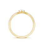 Diamond Solitaire Engagement Ring With Split Shank Natural - ( HI-SI ) - Rosec Jewels