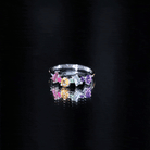 Natural Multi Gemstone Promise Ring for Women AAA - Rosec Jewels