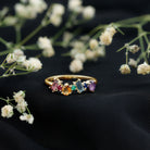 Natural Multi Gemstone Promise Ring for Women AAA - Rosec Jewels