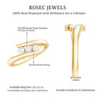 Certified Diamond Three Stone Promise Ring Natural - ( HI-SI ) - Rosec Jewels