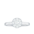 Natural Diamond Promise Ring in Illusion Set Natural - ( HI-SI ) - Rosec Jewels
