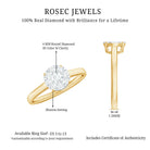 Natural Diamond Promise Ring in Illusion Set Natural - ( HI-SI ) - Rosec Jewels